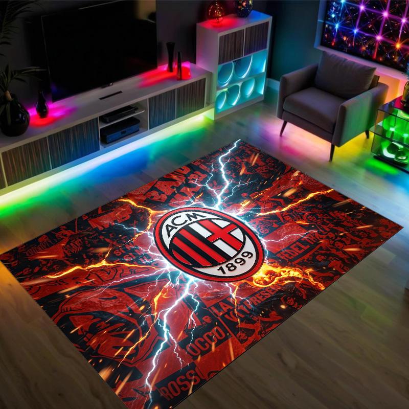 AC Milan Design Crystal Velvet Carpet Cozy Non?Slip Printed Rug For Bedroom Living Room Entrance