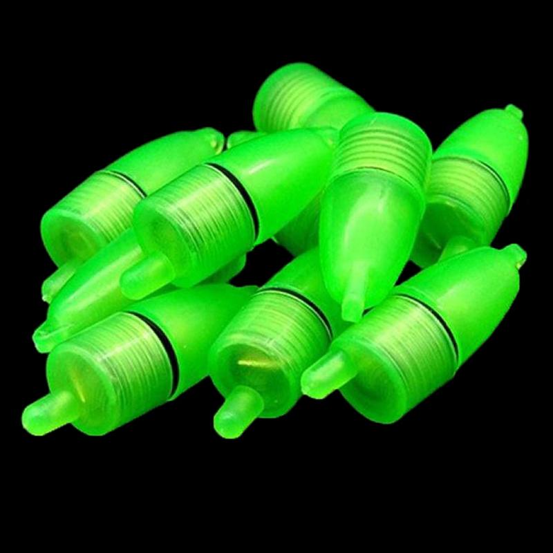 10 Pcs/Set Led Luminous Fishing Bells Alarm Clip Plastic Night Fishing Rod Light
