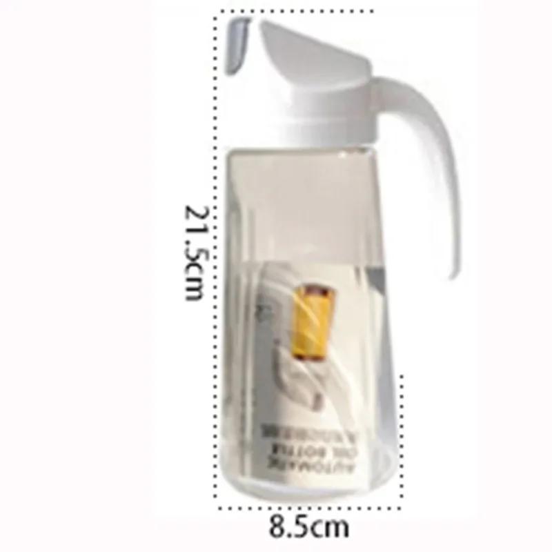 Household Kitchen Large-capacity 1000ml Dustproof Glass Oil Bottle with Automatic Opening and Closing