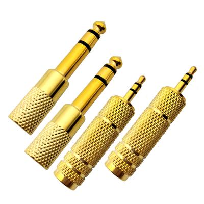 Voluty Tek Stecker auf Buchse Buchse auf Stecker Audioadapter für 3,5 mm 6,35 mm Adapter, 1/4" 1/8" Gitarre/Kopfhörer, 4er-Pack