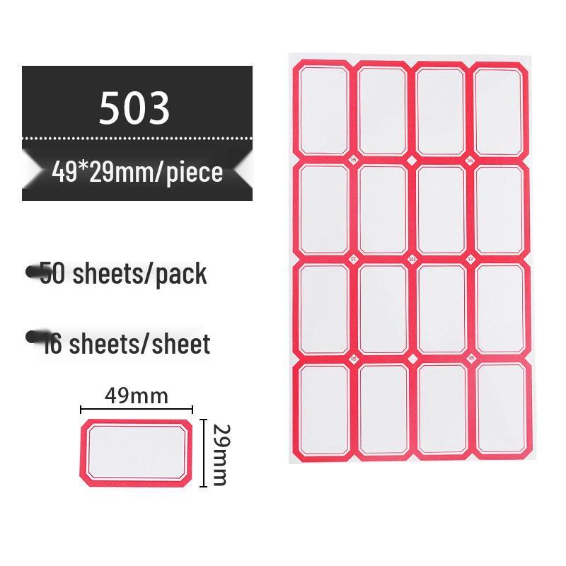 Self-Adhesive Classification and Identification Paper Stickers