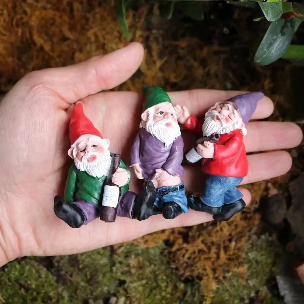 Collectible Garden Gnomes with Accessories - Resin Miniature for Halloween, Home Decoration, Fairy Garden Ornament