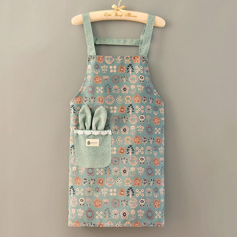 

Canvas Long Sleeve Apron With Straps Oil Proof Wear Resistant Breathable Kitchen Fashion Home Work Uniform Waist Apron 45Kg to 85Kg