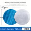 100pcs 125mm 5inch Sanding Discs with For Anti-Blocking Rhombus Structure and Flocked Backing for Reliable Tool Attachment