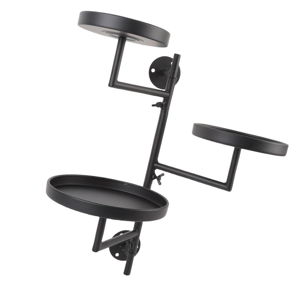 Window Rotating Plant Stand Shelf Indoor Black Floating Shelves 3 Tier Wall Mount Plant Holders for Living Room Home Decor
