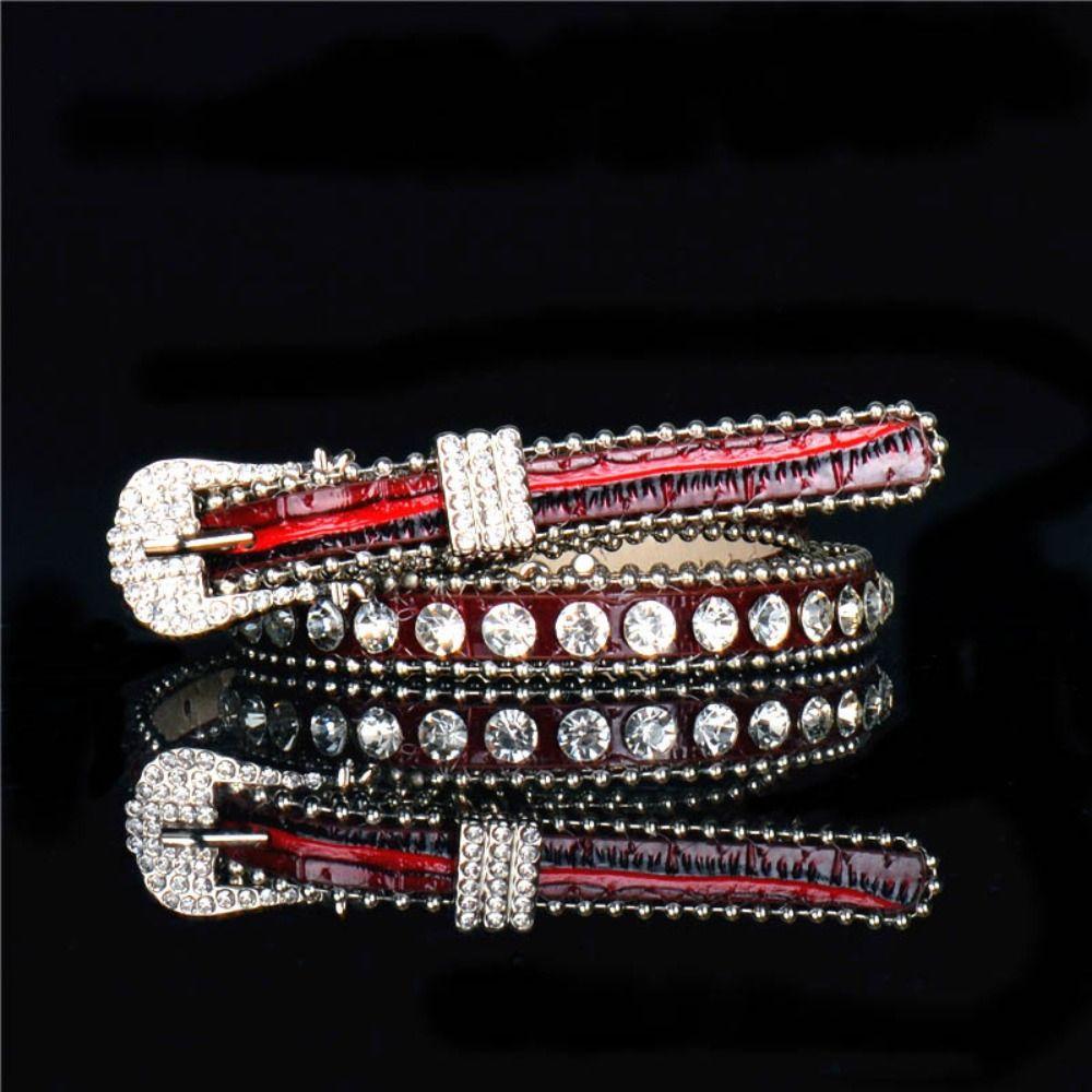 Glitter Rhinestone Belt Bling Crystal Waist Belt Fashion Waistband  Women