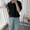 Men's Summer Korean Style Casual Loose Five-Point Sleeve Cardigan Shirt