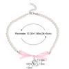Elegante Halskette mit Perlenanhänger und Herz-Schleife für Frauen, süße, vielseitige Choker-Charme-Halsketten, Modeschmuck, Geschenk