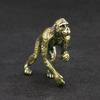 Solid Brass Gorilla Small Statue Office Desk Ornament Decoration Crafts Collection Animal Orangutan Figurine Miniature Toy Gifts