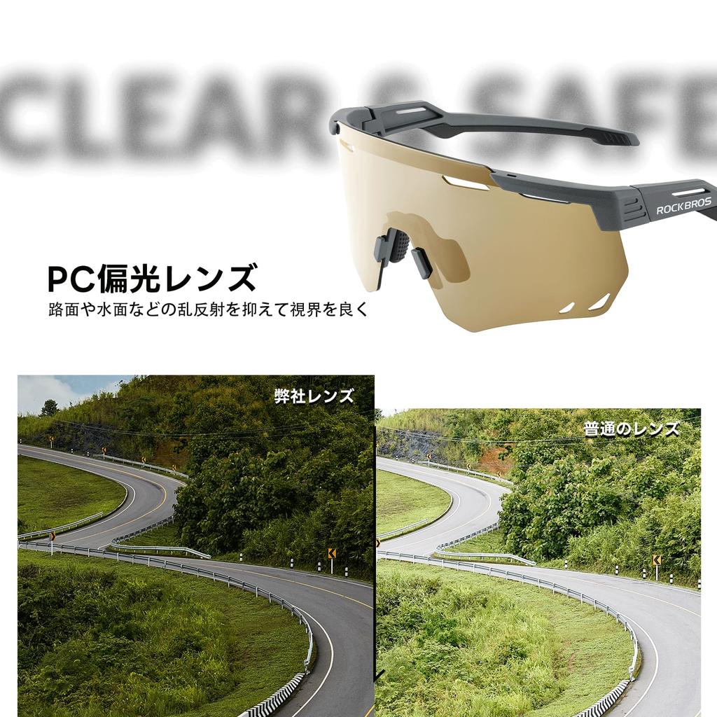 ROCKBROS Polarized Sunglasses for Men and Road Sports UV400 TR90 UV Ultra High Impact Storage Pouch Polarized for Mountain and Driving x Women,