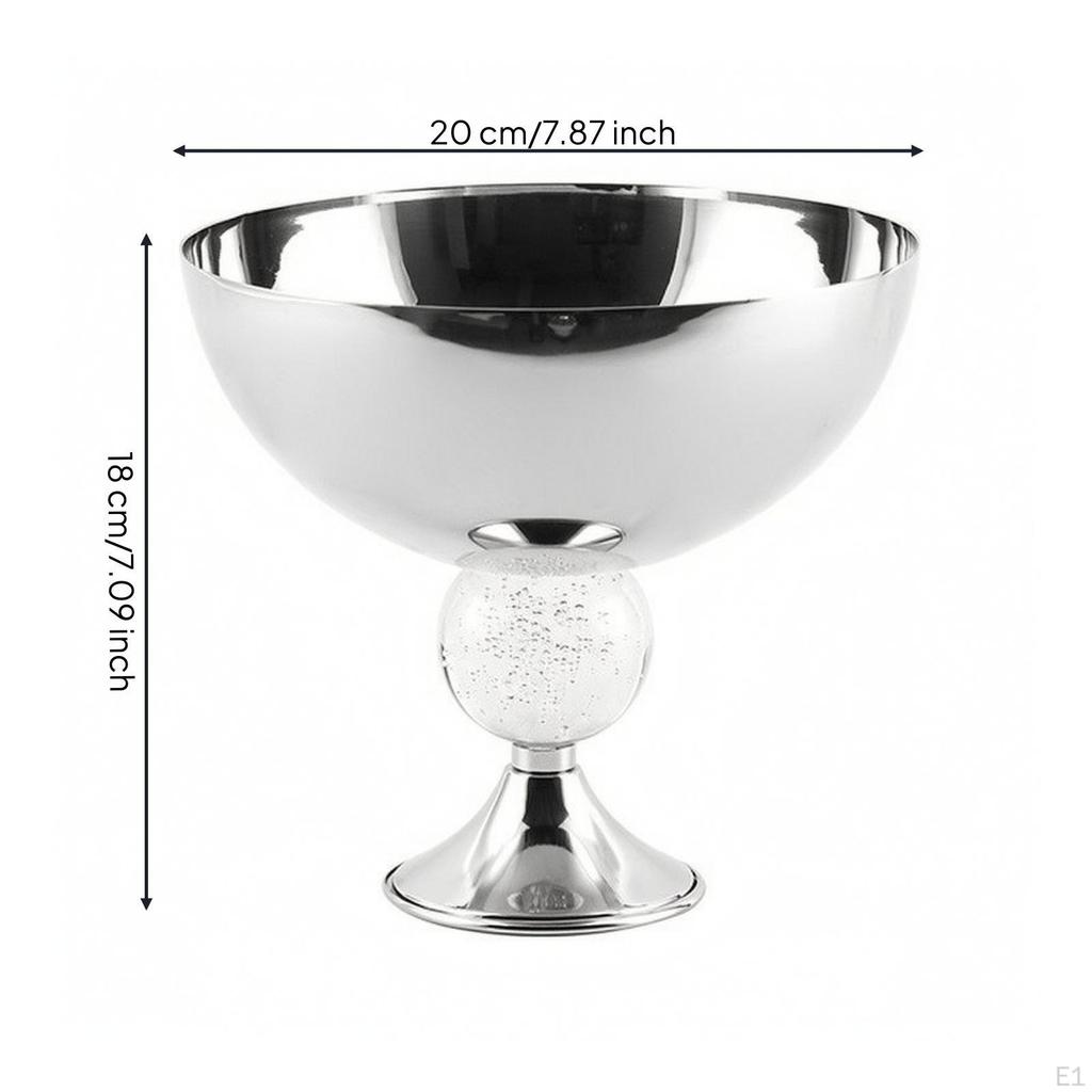Pedestal Fruit Bowl Elegant with Crystal Stem Sleek