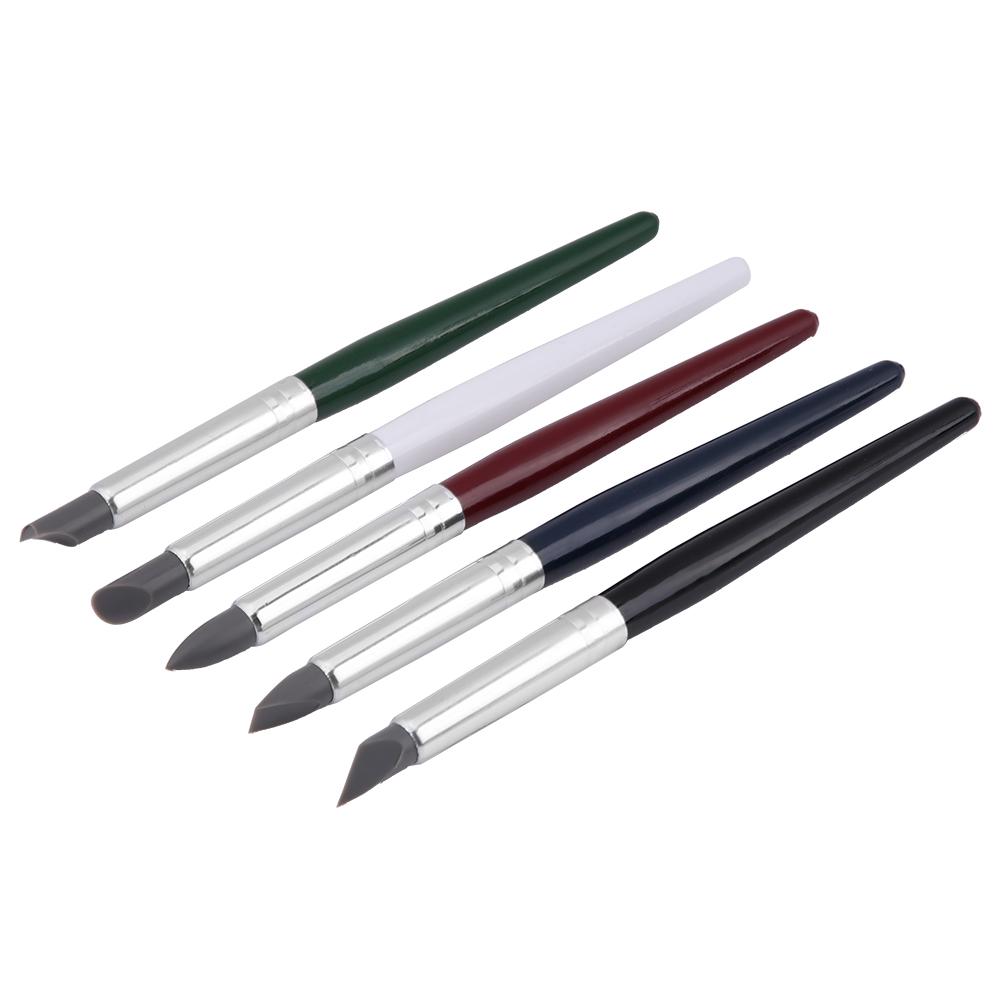 5pcsCelsiusset Silicone Soft Head Clay Pottery Moulding Pen Craft Tool (Large)