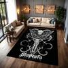 Dark Baphomet Grimoire Pentagram Patterned Rug Durable Stainresistant Easyclean Carpet For Bathroom Kitchen Home Decor Valentine'S Day Gift