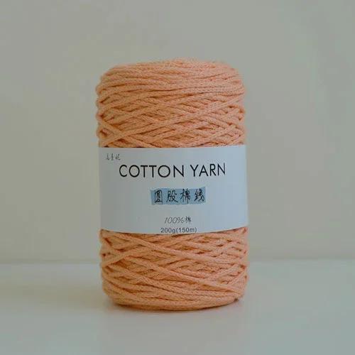 200g Round Strand Cotton Yarn, 100% Pure Cotton Rope Core Yarn, Hand Woven DIY Cushion, Bag, Tapestry, Cotton Yarn 3mm