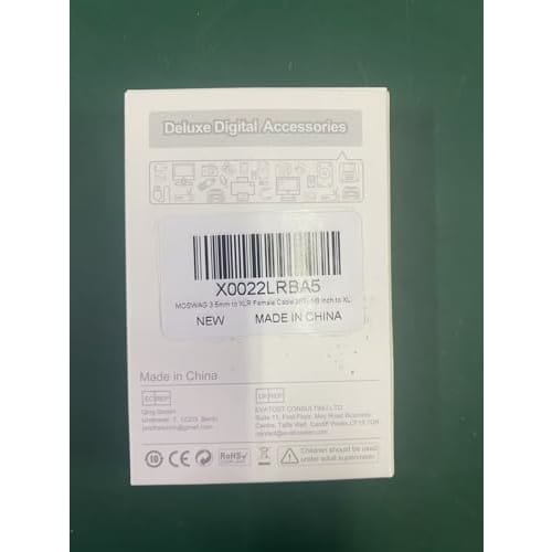 MOSWAG 3.5mm Male To XLR Female Cable, Balanced Nylon Braided Stereo Adapter Cable, Durable and Compatible with Microphones, Speakers, Consoles, Ampli