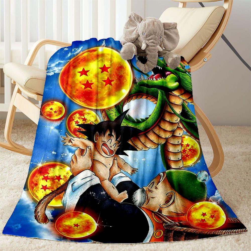 Dragon Ball Characters Blankets Are Suitable for Living Rooms,making Them an Ideal Choice for Outdoor Travel and Gifts.