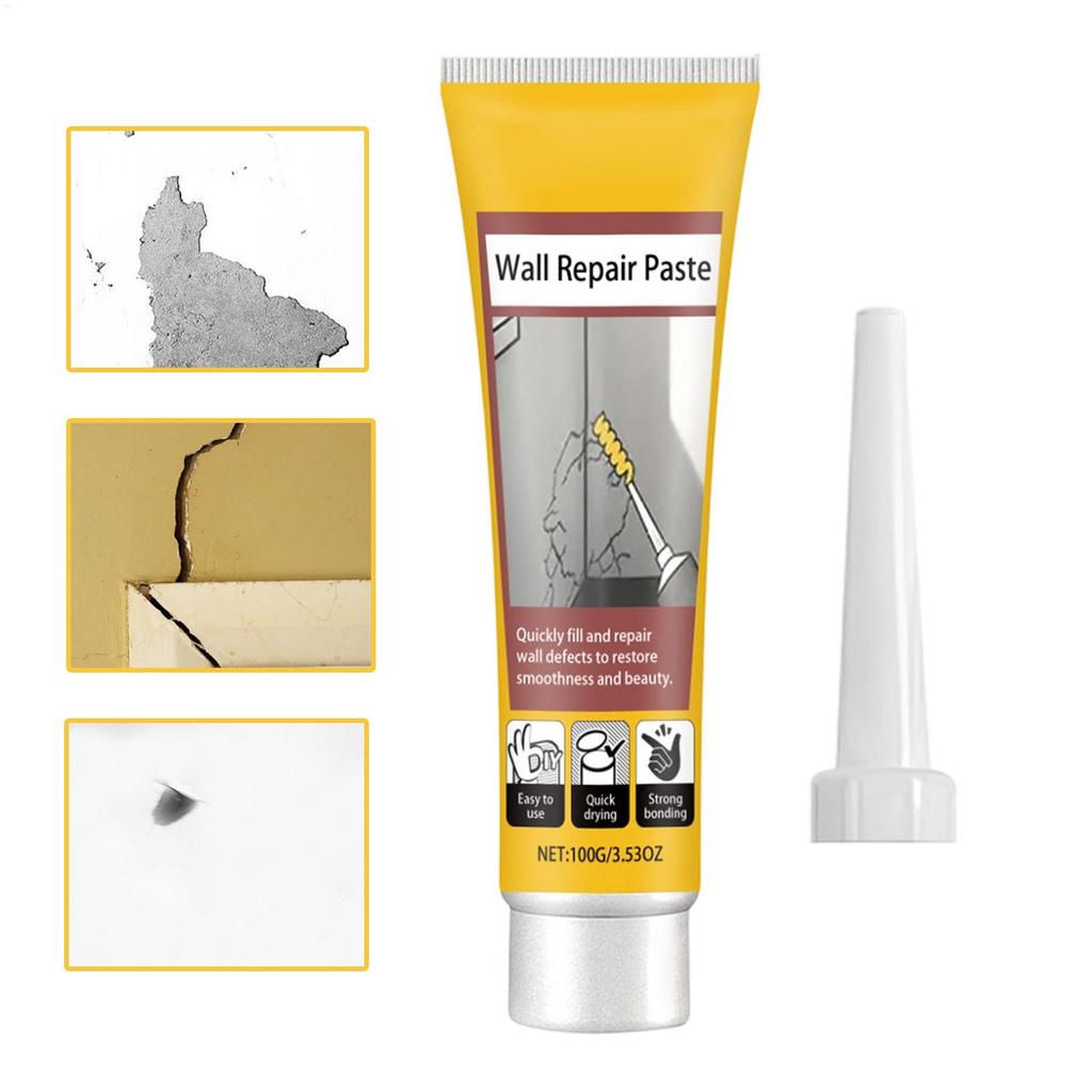 Wall Mending Paste Cracked Peeled Holes Mending Mildewproof Drywall Mending Patching Wall Latex Paint for Living Room Bedroom