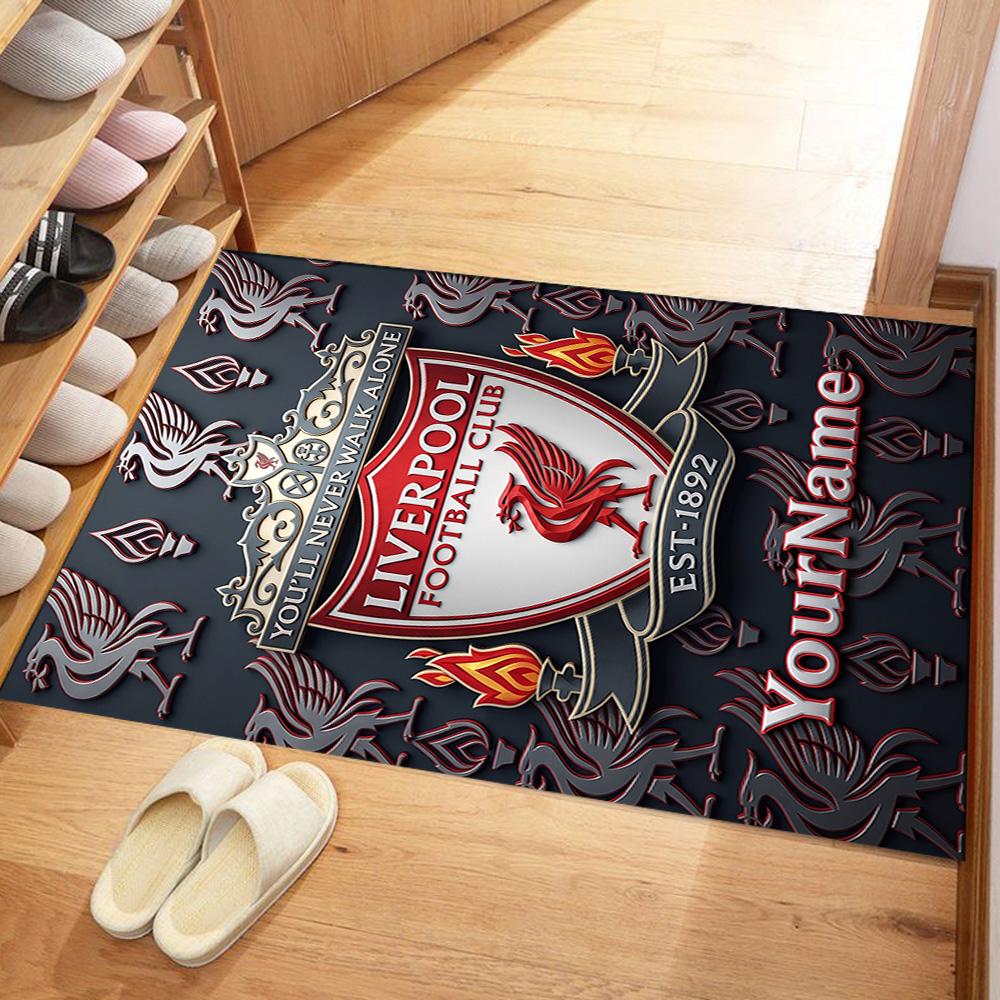 Liverpool Customize Your Name Carpet Suitable for Entryway Outdoor Decorate room Dormitory Antislip Carpet Anime Office Decor