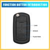 REPAIROCK Car Key Unprocessed Fresh Key Remote 3 Compatible with Land Car Replacement Part Shell, Fob, Control, Buttons, Rover,