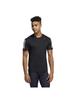 Adidas Techfit Fitted Short Sleeve Black 24775 3-Stripes T-Shirt, Men's, (GL0460),