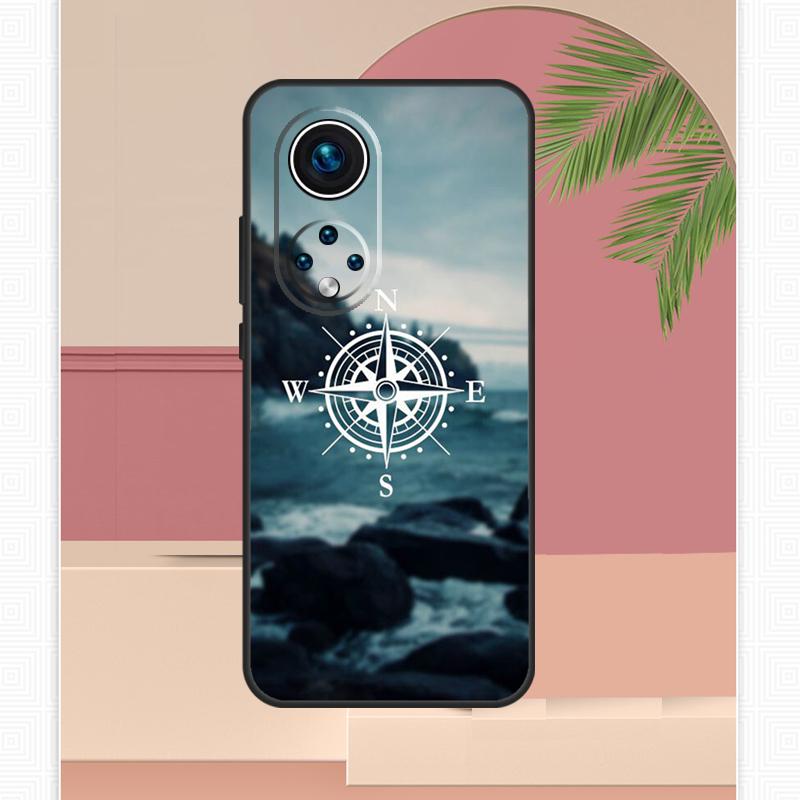 World Map Compass Nautical Case For Honor Magic 5 6 7 8 Pro Honor X9c X9b X9a X8b X8a X8c 50 70 90 400 200 Lite Cover