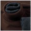 Men's Wool Blend High Neck Knit Sweater with Velvet Fleece Lining
