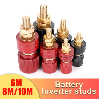 2pcs/set Car M6 M8 M10 Brass Stud Premium Remote Battery Power Junction Post Connector Replacement Terminal Kit Car Accessories