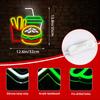 Burger Neon Sign for Burger Shop Decor French Fries LED Neon Light Fast Food Business Signs for Restaurant Store USB Powered