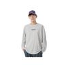 Li-Ning Vital Series Logo Print Loose Round Neck Long Sleeve T-Shirt Men Tops Gray AHSS138-2