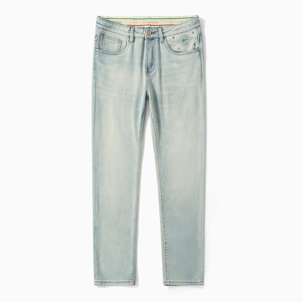 Neue Frühling- und Sommer-Bedruckte Bestickte Slim-Fit Kleine Gerade Füße Jeans für Herren
