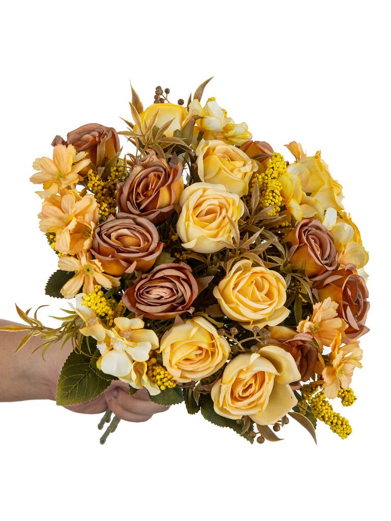 5/10PCS Silk Rose Artificial Flower Wedding bridal bouquet Home Room Festival Outdoor Yard garden bonsai Diy gift box Decoration