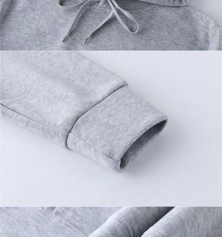 220g European Size Unisex Autumn/Winter Loose Fit Hooded Sweatshirt