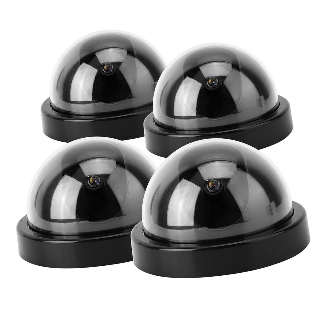 4pcs Dome Simulation Camera CCTV Dummy Fake Security Camera With Flashing Led Light