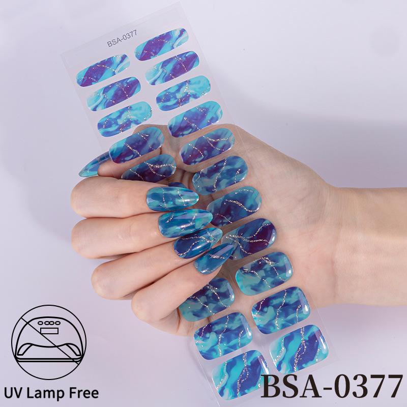 Adesivi per Unghie in Gel Impermeabili Francesi - Carini Cartoni Animati Nail Art Senza Cottura per Stili Europei e Americani