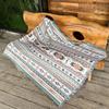 Tribal Leinen Decken Karierte Gestrickte Outdoor Teppiche Camping Picknick Decke Boho Dekorative Bettdecken Sofamatten Reise Teppich Quaste