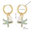Stainless Steel Sea Life Earrings - Conch, Turtle, Starfish Pendants with Handmade Backs for Women