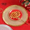 Round Decorative Vase Mat Christmas Table with Tassel, Heat Resistant PP Placemat, Dinner Plate Mats Waterproof for Holiday And New Year Party Tassel