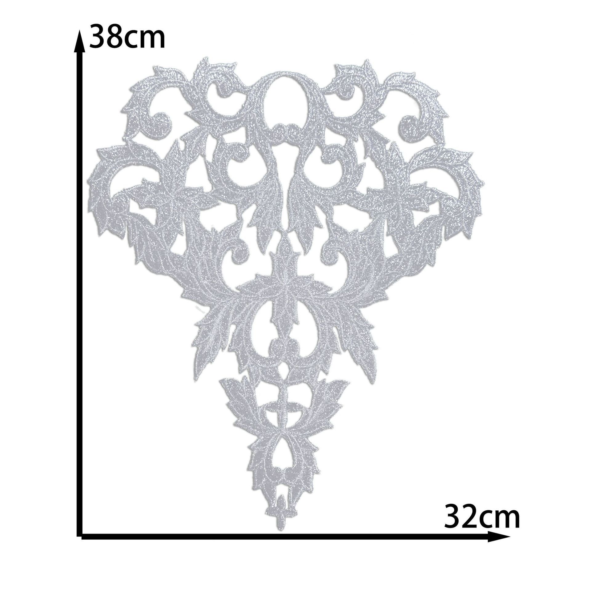 

Золотая и серебряная вышивка, узор старинного костюма, тканевая наклейка, украшение для платья, костюма, этническая вышивка, лист, горячее тиснение, DIY, ручная работа, аксессуар