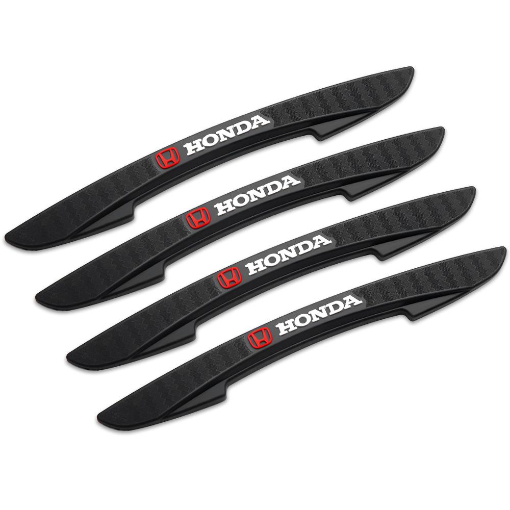 4Pcs Car Door Anti-collision Strips Bumper Protector Sticker For Honda Hrv Jazz City Fit Accord Odyssey Civic Mugen Power Typer