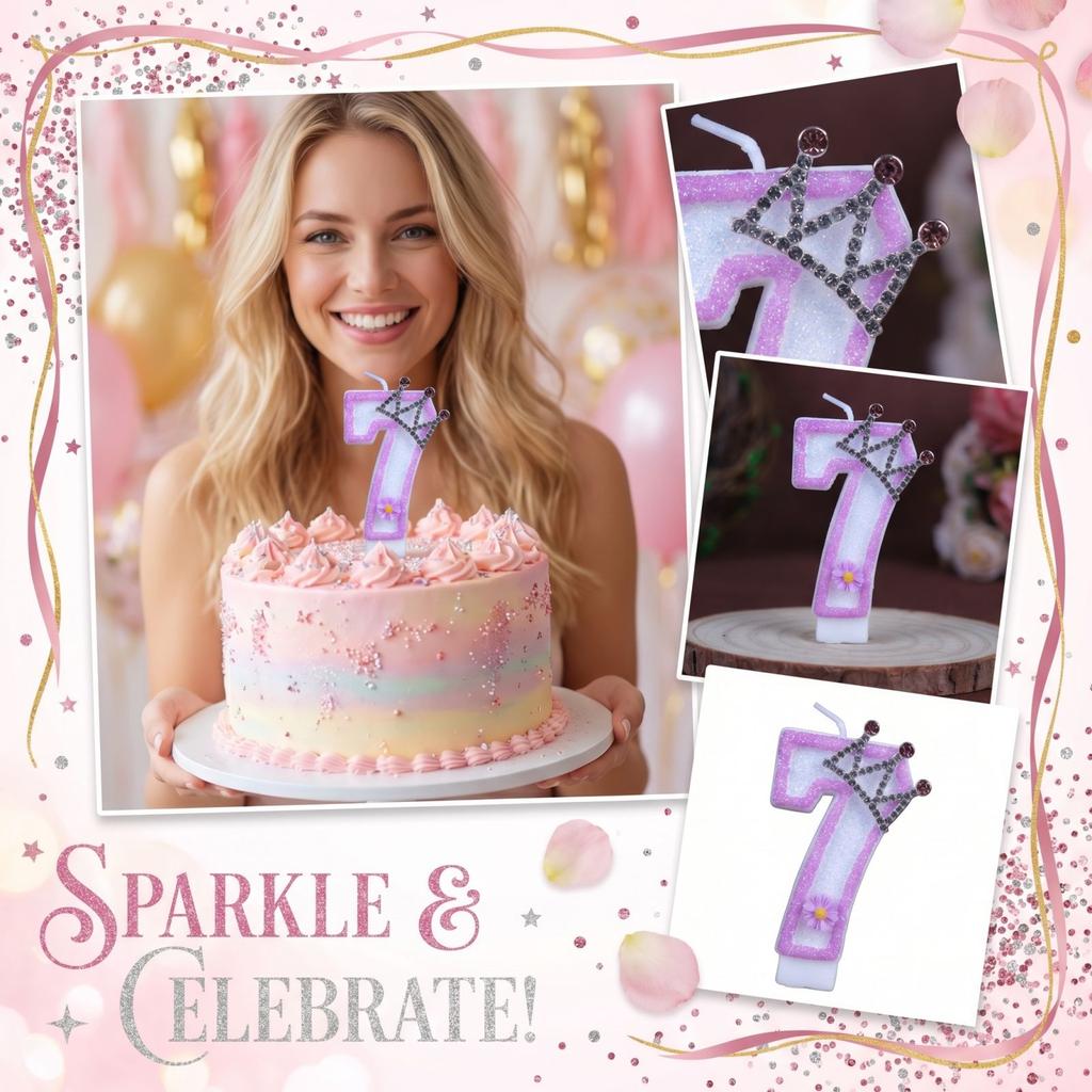 Fashion Cartoon Creative Birthday Candles Party Digital Candles