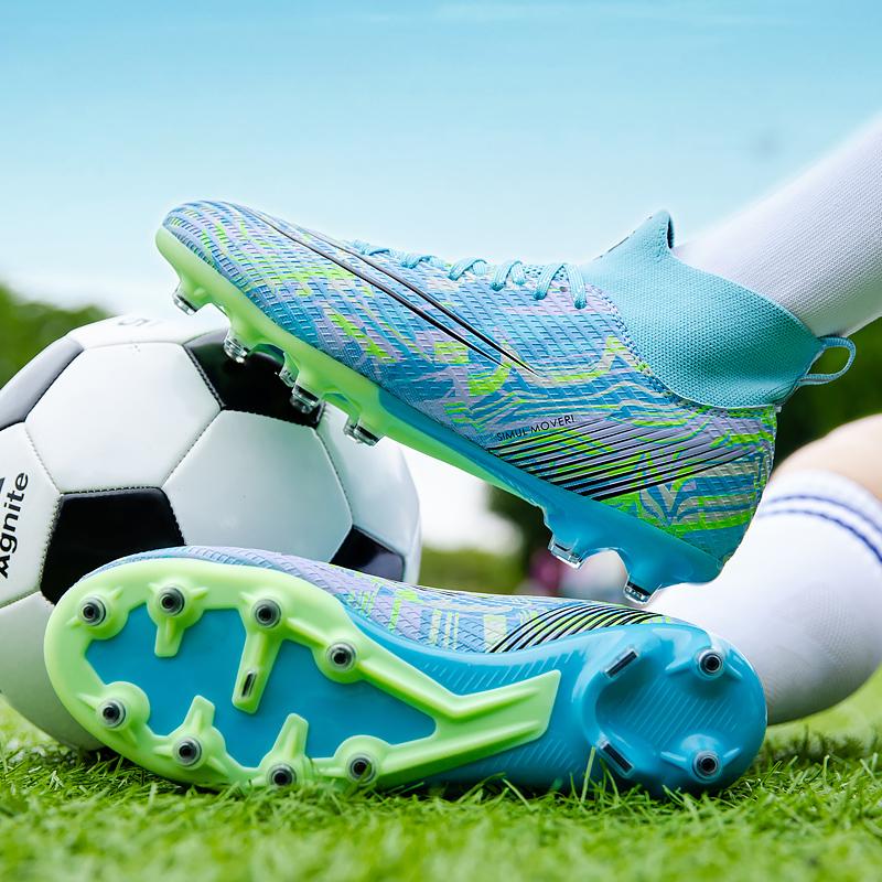Mens Football Shoes New FG Wear-resistant Breathable Synthetic Grass Training Competition Football Boots for Man
