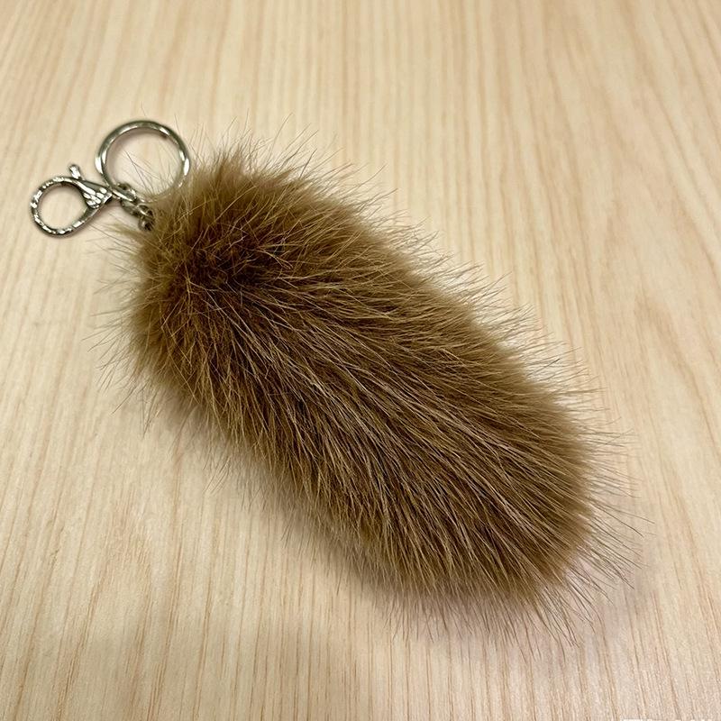 Plush Fox Tail Keychain Bag Ornament