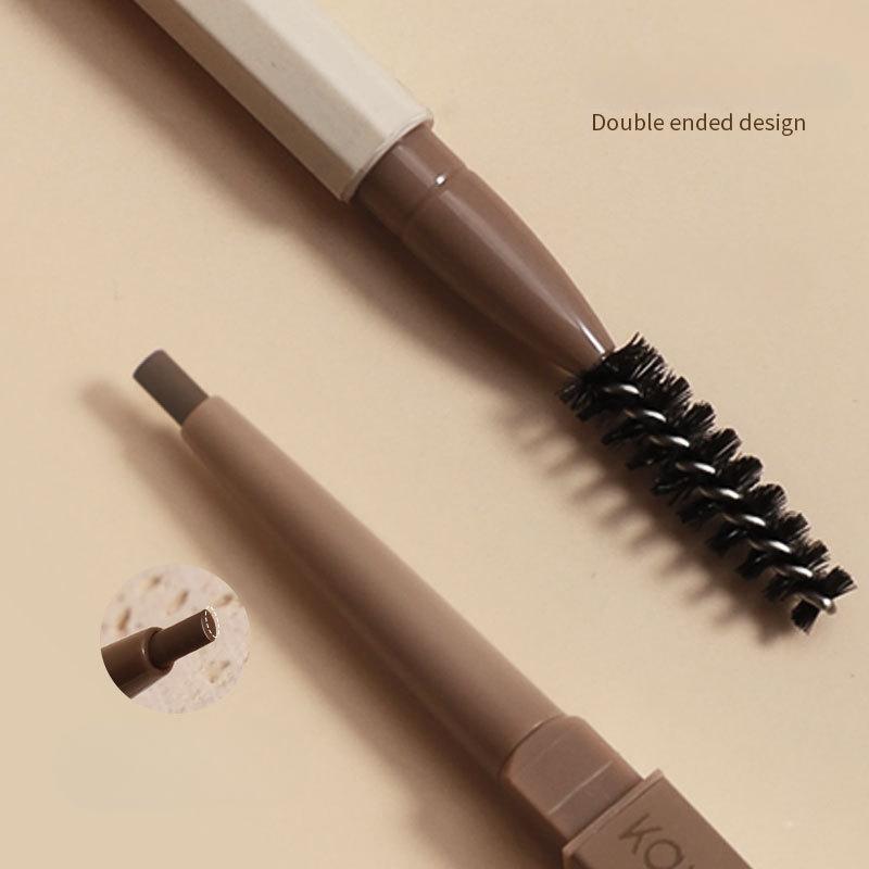 Creion pentru sprâncene modelat tridimensional, cu capete dublu, ultra-fin, rezistent la apă și transpirație, natural și de lungă durată, sprâncene sălbatice definite