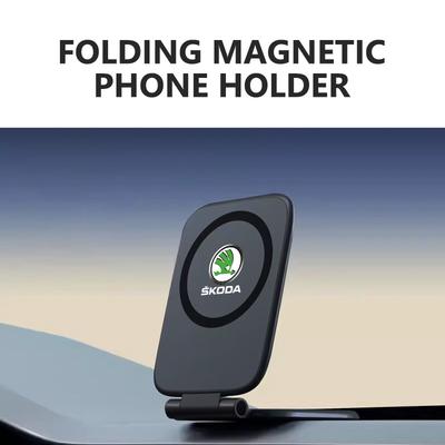 Pour emblème de voiture Skoda Support de téléphone pour tableau de bord Support de téléphone universel pour voiture Kamiq Karoq Octavia 2 3 Rapid Scala Kami Fabia