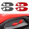 Car Seat Adjustment Switches Buttons Panel Stickers for C8 2020-2023 Carbon Fiber Seat Adjustment Button Panel