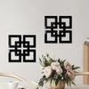 4Pcs 3D Acrylic Mirror Stickers Geometry Hollow Pattern Modern Room Bathroom Decor Diy Wall Decoration Supplies