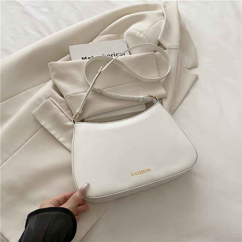 Solid color large capacity new beautiful 2025 temperament new fashionable solid color simple single shoulder underarm messenger bag women
