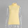 Knitted Sleeveless Vest New Spring Autumn High-Neck Vest Simple Sweater Top For Women