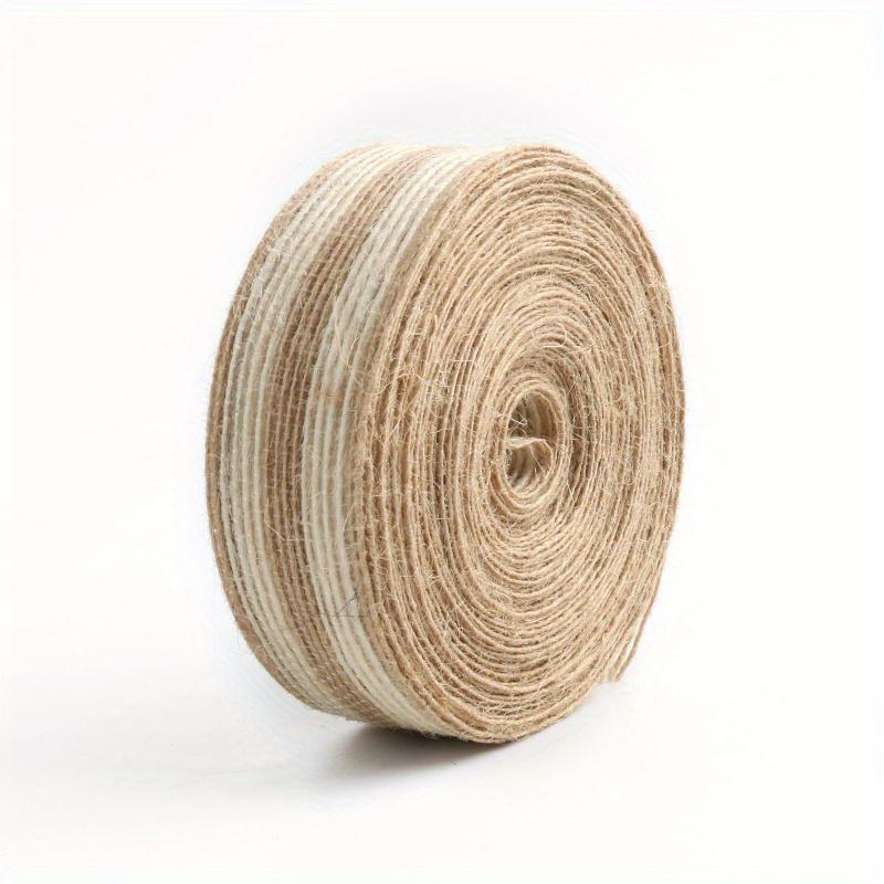 Vintage-Inspired Burlap Ribbon Set - 0.98inch/10 Yards Natural Jute Fabric for Wedding Decor Crafts Bows