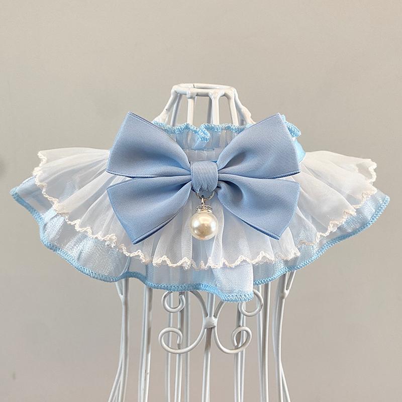 Princess Style Cat Dog Scarf Collar with Pocket Cute Tie Accessory Pet Supplies Fashionable Pet Collar